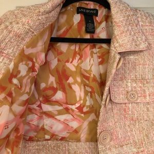 LANE BRYANT pink cropped tweed jacket/blazer